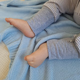 Manta Tejida Lisa Celeste 100 x 80 cm