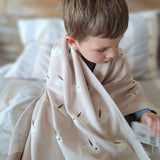 Manta Tejida Conejo Beige 100 x 80 cm