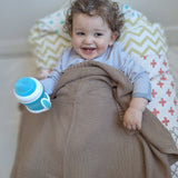 Manta Tejida Lisa Café 100 x 80 cm