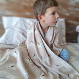 Manta Tejida Conejo Beige 100 x 80 cm