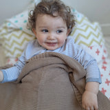 Manta Tejida Lisa Café 100 x 80 cm