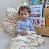 Manta Tejida Lisa Blanca 100 x 80 cm