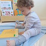 Manta Tejida Lisa Celeste 100 x 80 cm