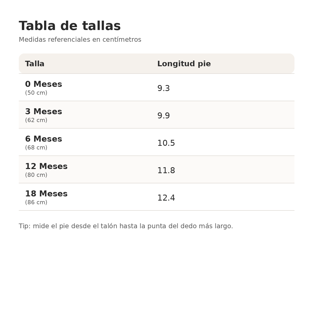 Guía de tallas Set 6 Calcetines Rosa Bebé