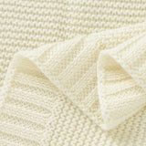 Manta Tejida Lisa Blanca 100 x 80 cm