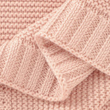 Manta Tejida Lisa Rosada 100 x 80 cm